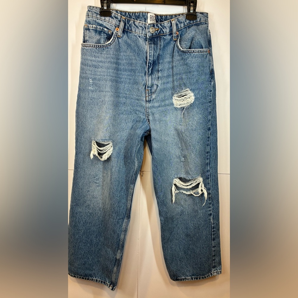 BDG Urban Outfitters High Rise Vintage Straight Jeans Womens Size 31 Distressed